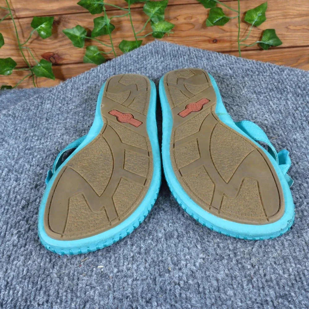Earth Spirit Desha Women Sandal 5 Casual Comfort Butterfly Turquoise Leather‎